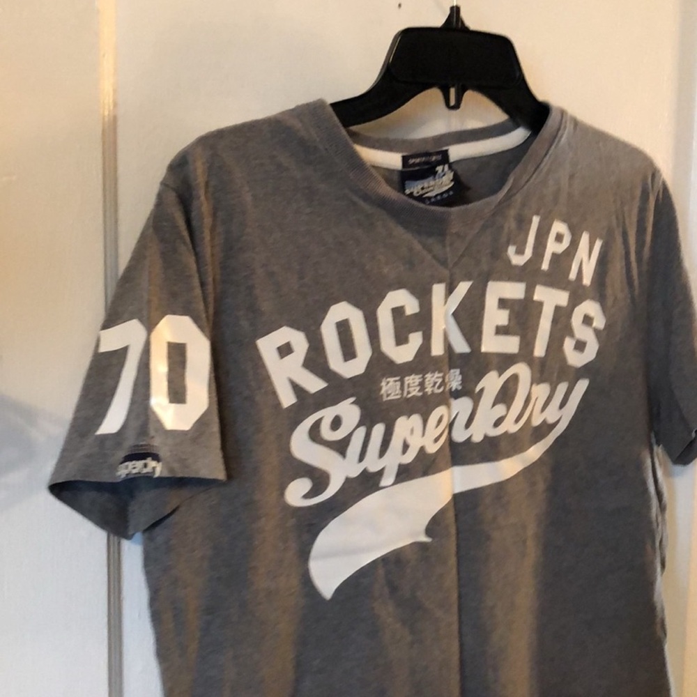 SuperDry Japan Rockets Sport Pitch Baseball Tee Size Large